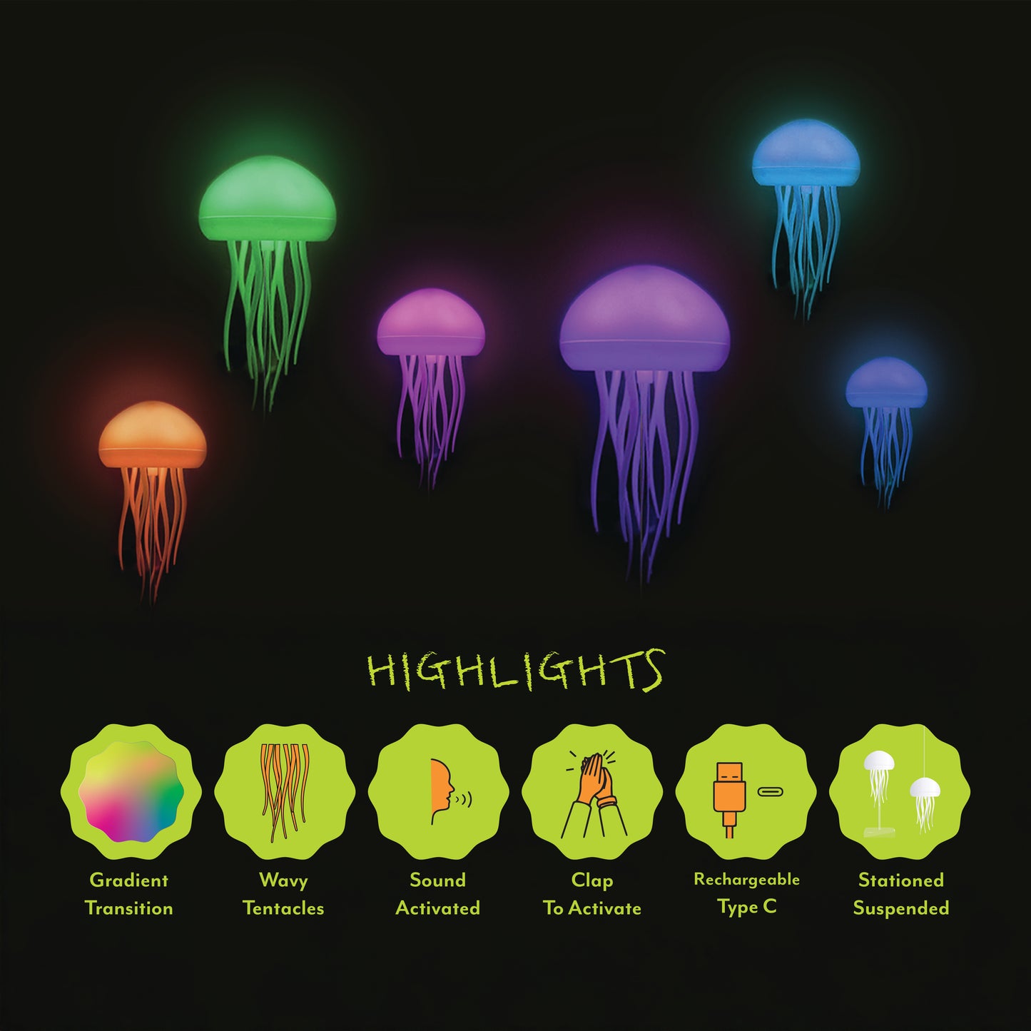 Glowonders Jellyfish Waving Lamp